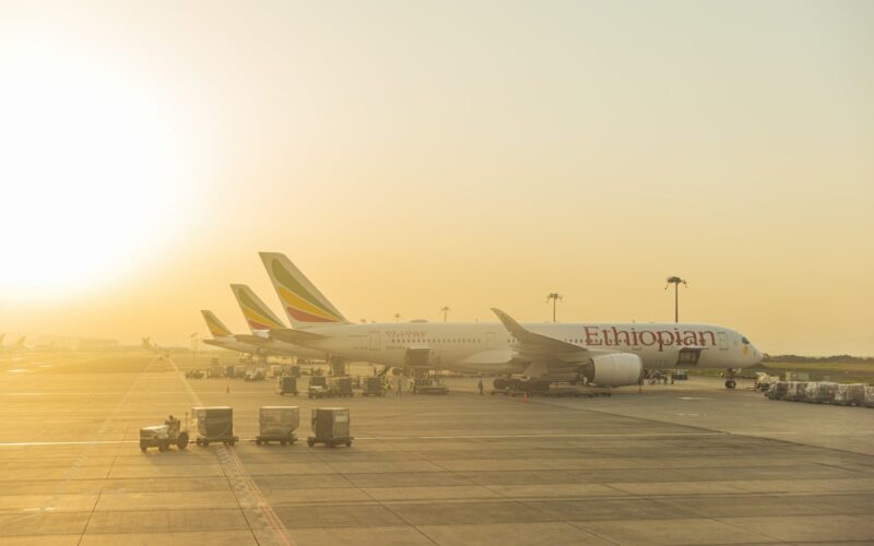 Ethiopian Airlines Aircraft at Addis Ababa Bole International Airport Ethiopian Airlines Aircraft at Addis Ababa Bole International Airport