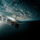 Artists rendering of an ICEYE synthetic aperture radar SAR satellite in orbit