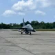 The Royal Malaysian Air Forces first FA 50M light combat aircraft M58 01 arrives at Labuan Air Base on October 30 2026