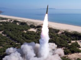 North Korea launches ballistic missiles during a military drill