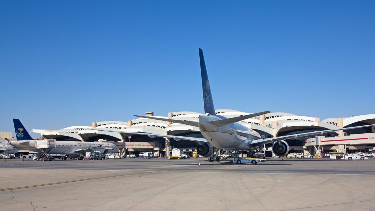 Saudia aircraft at Riyadh King Khalid Airport