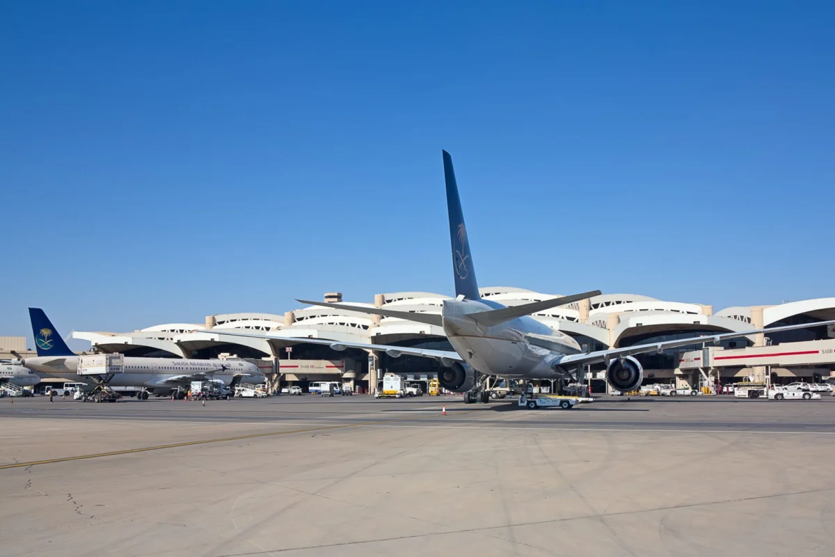 Saudia aircraft at Riyadh King Khalid Airport