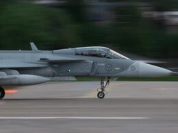 Swedish Air Force JAS 39C Gripen during Exercise Ramstein Flag 26