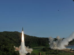 US and South Korean forces conduct a joint missile firing exercise in July 2017