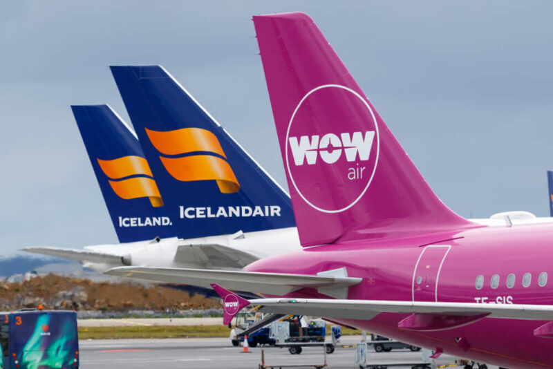 2_wow_air_and_icelandair_airbus_boeing_airplane_tails_at_reykjavik