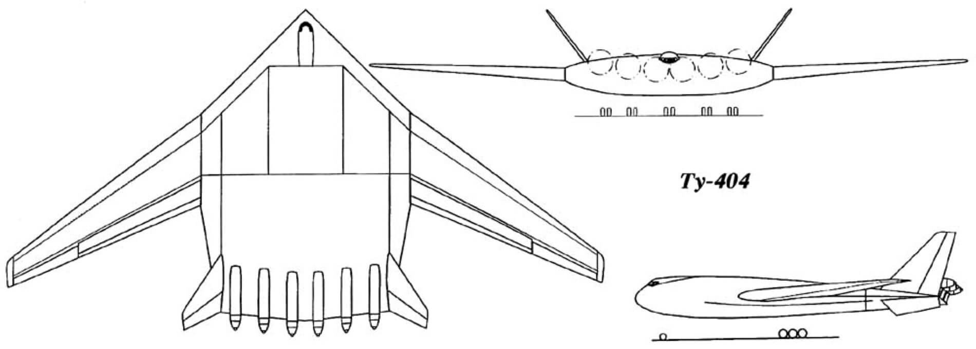 Tupolev Tu-404 blueprint