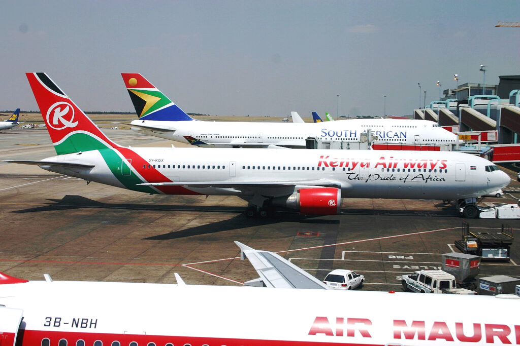 Kenya Airways, 5Y-KQX, Boeing 767, Johannesburg OR Tambo International