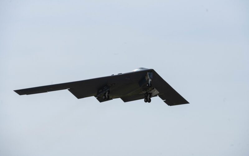 A B-2 Spirit stealth bomber assigned to Whiteman Air Force Base