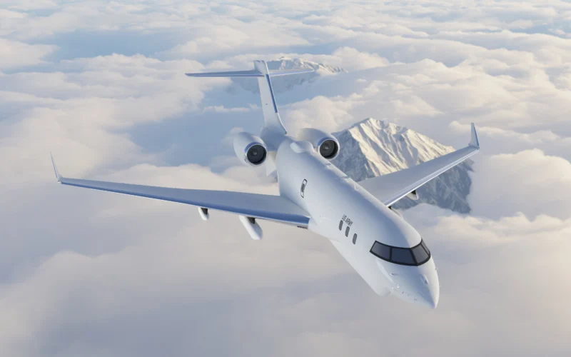 A Bombardier Global 6500 aircraft