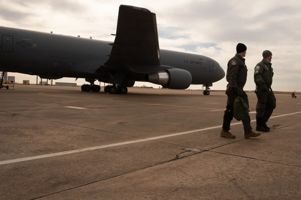 A KC 46 Pegasus tanker aircraft A KC-46 Pegasus tanker aircraft