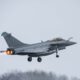 A Rafale fighter taking off from Siauliai Lithuania