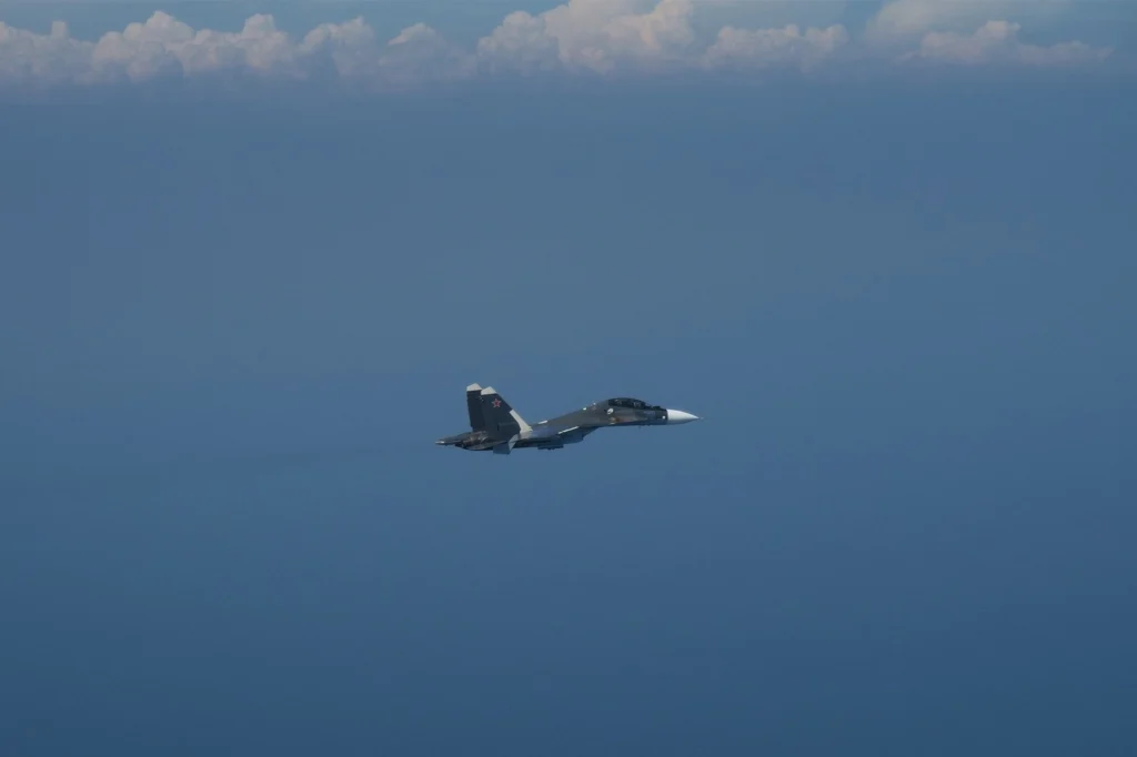 A Russian Su 30 Flanker intercepted by the Swedish Air Force A Russian Su-30 Flanker intercepted by the Swedish Air Force