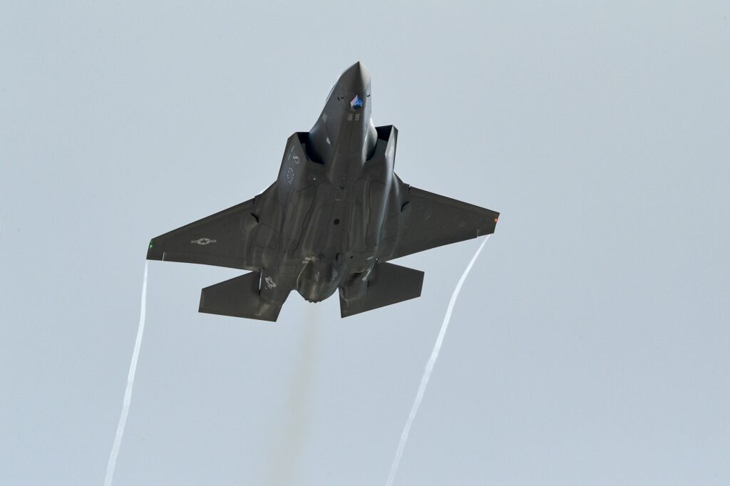 A U.S. Air Force F-35A fighter jet takes off
