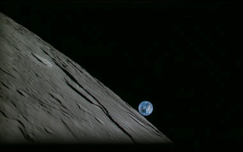 A photograph of the Earth taken by ispace HAKUTO-Rlander