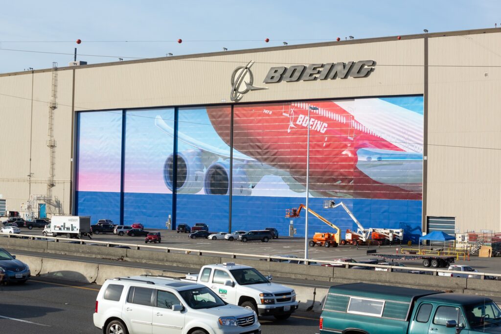 A rendering of a Boeing 747 8 at Boeing Everett Washington facilities In a bid to hire more employees Boeing has offered singing and recommendation bonuses