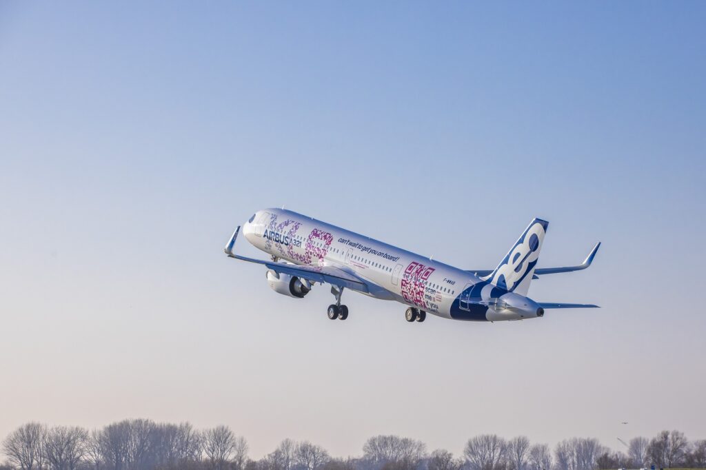 A321XLR Giant QR Code Livery