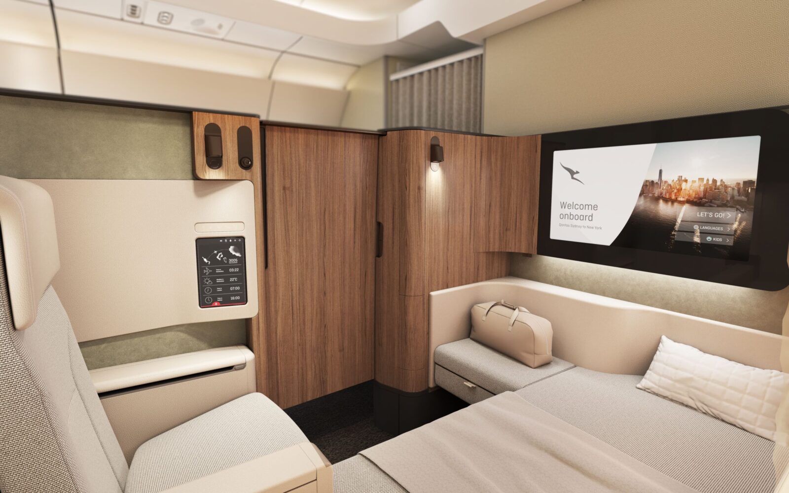 Qantas unveils Wellbeing Zone for long flights: video