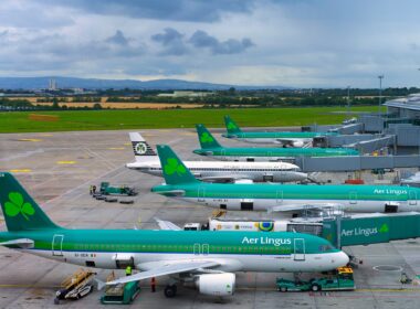 Aer Lingus jets at Dublin Airport