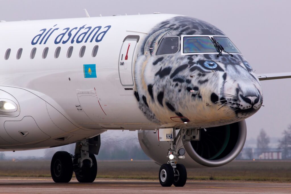 Borispol,,Ukraine,-,November,,14,,2019:,P4-kha,Air,Astana,Embraer