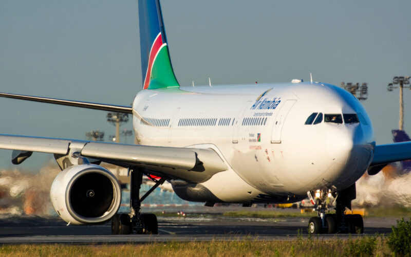 Air Namibia Airbus A330 taxiing at Frankfurt airport