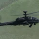 An AH-64E Apache Guardian attack helicopter in South Korea