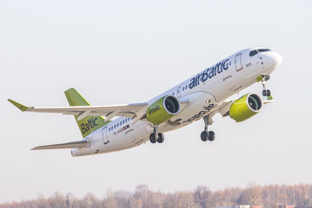 Airbus has taken an airBaltic Airbus A220 aircraft for a demo tour in Southeast Asia