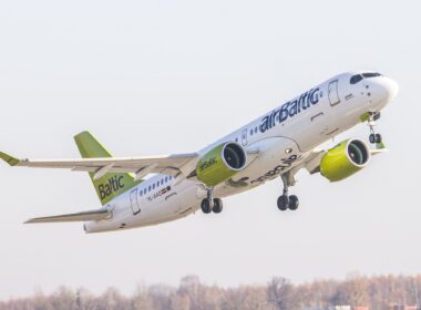 Airbus has taken an airBaltic Airbus A220 aircraft for a demo tour in Southeast Asia