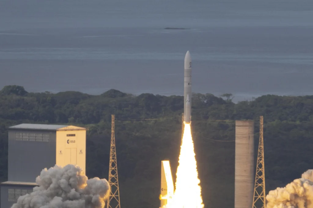 Ariane 6 heavy lift rocket inaugural launch Ariane 6 heavy-lift rocket inaugural launch
