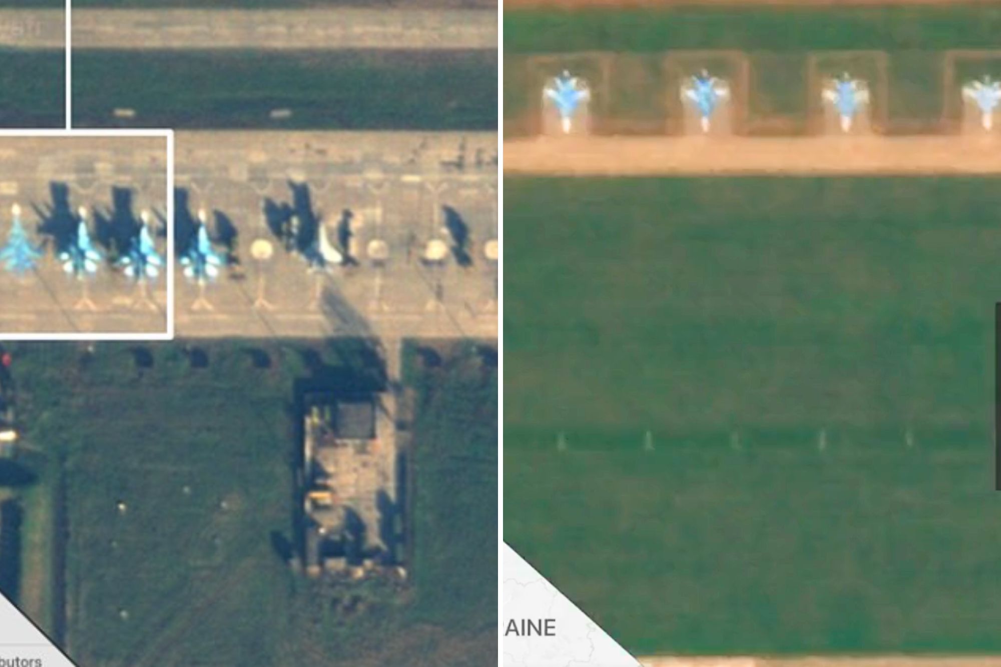 Satellite images show Russia painted decoy jets in airfields - AeroTime