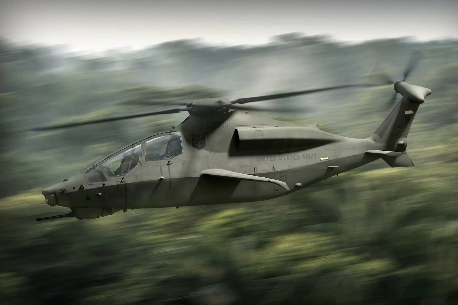 Bell 360 helicopter render