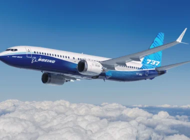 Boeing 737 MAX aircraft in flight