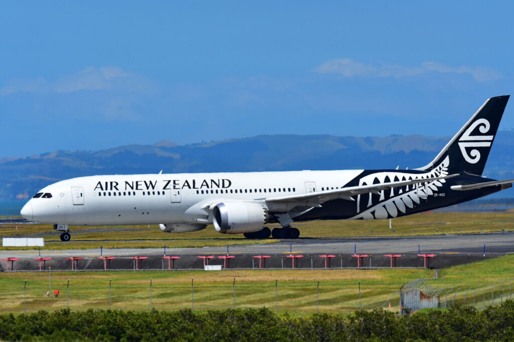 Air New Zealand Boeing 787-9 Dreamliner taxiing at Auckland International Airport