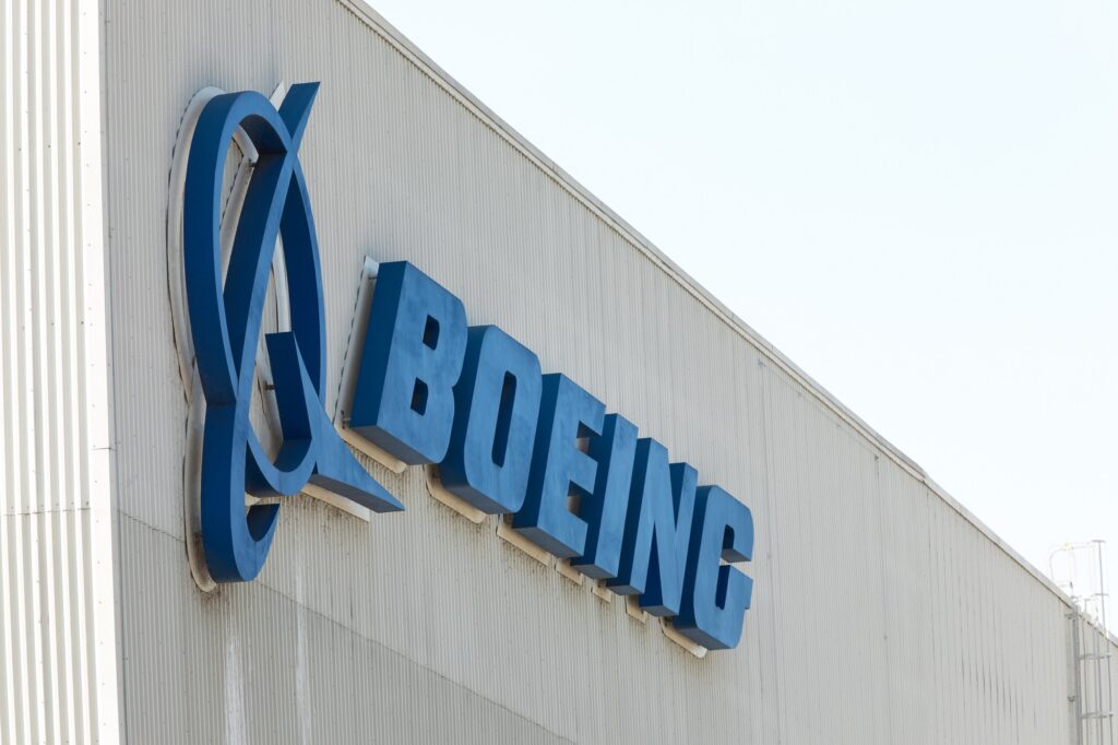 Boeing logo on a building in Renton Washington the United States Boeing has denied it was involved with the design of OceanGates Titan which sank near the wreck of the Titanic