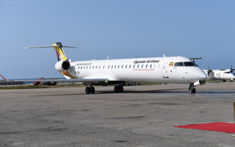 Bombardier CRJ-900 aircraft operated by Uganda Airlines