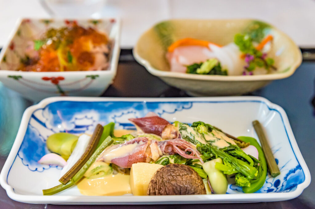 Business class inflight meal of All Nippon Airways (ANA)