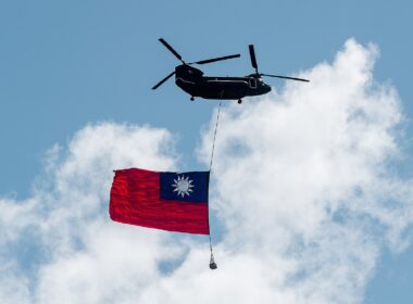 CH-47 with a national flag of the Republic of China
