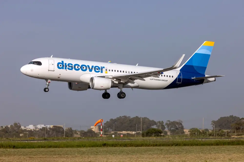LuqaMalta March282024DiscoverAirlinesAirbusA320 214 Luqa,,Malta,-,March,28,,2024:,Discover,Airlines,Airbus,A320-214