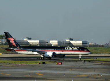 Donald Trump used his personal Boeing 757 to fly to New York to appear in front of a court