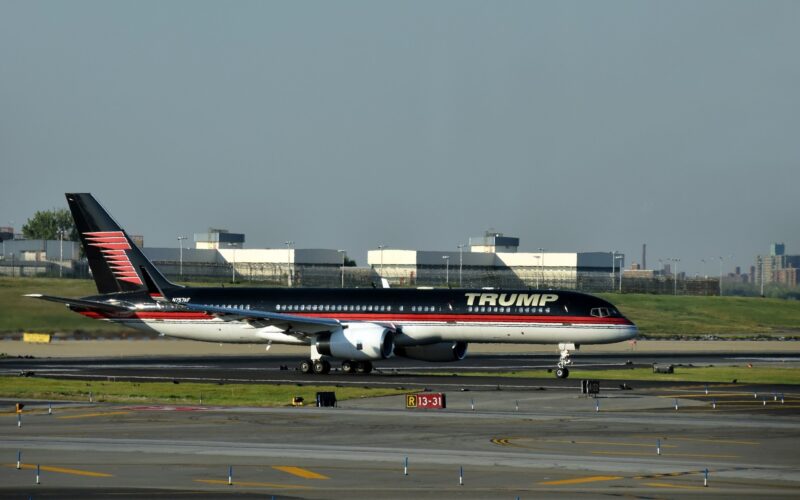 Donald Trump used his personal Boeing 757 to fly to New York to appear in front of a court