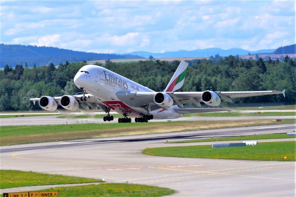 Emirates A380 jet