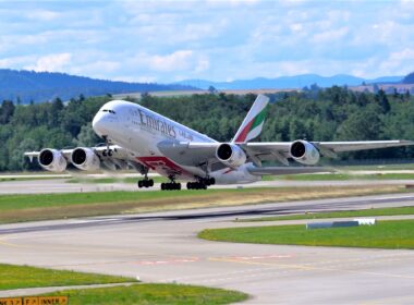Emirates A380 jet