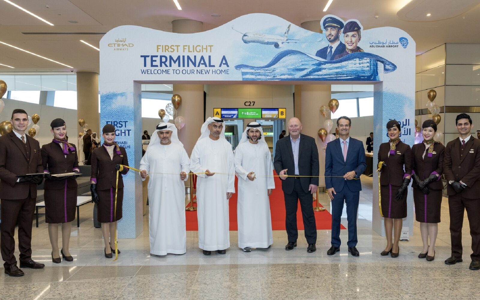 Etihad’s first flight departs its brand new Terminal A home
