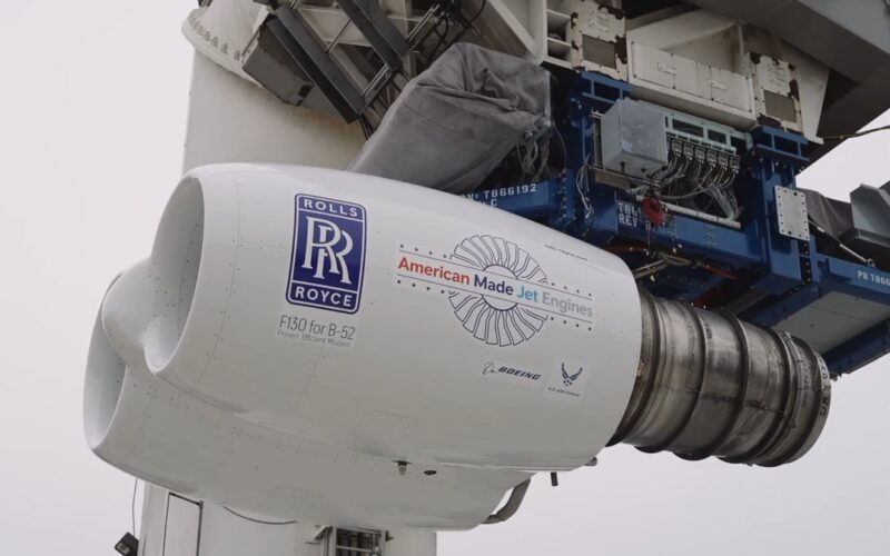 F130 engines of a B 52 at Rolls Royce outdoor test facility Rolls Royce  YouTube