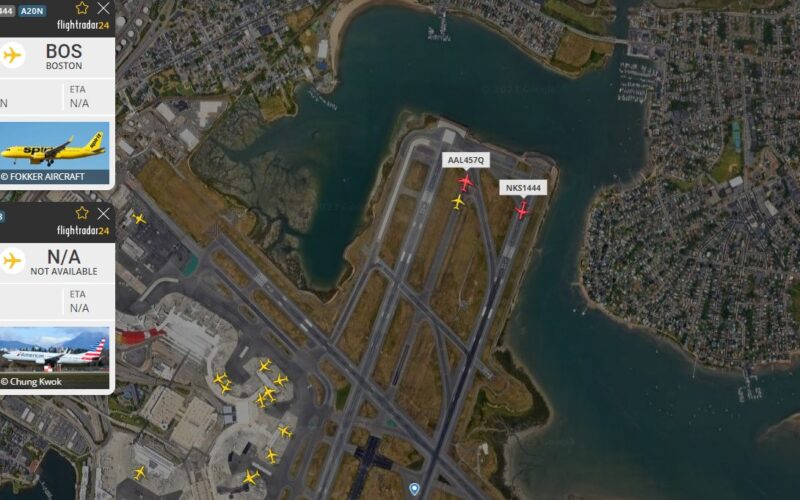 an American Airlines Boeing 737 and Spirit Airlines A320neo were involved in a near-miss at Boston Logan International Airport BOS