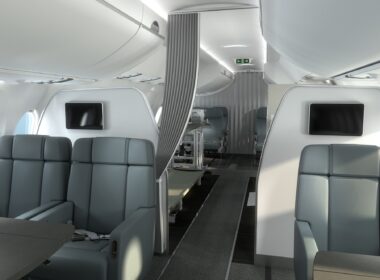 Lufthansa Technik unveiled a cabin designed for government-focused operations of the ACJ TwoTwenty