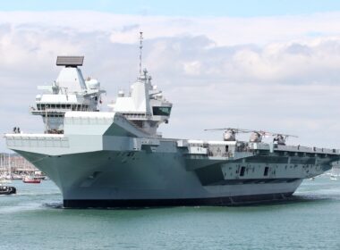 HMS Queen Elizabeth aircraft carrier part of the Royal Navy fleet