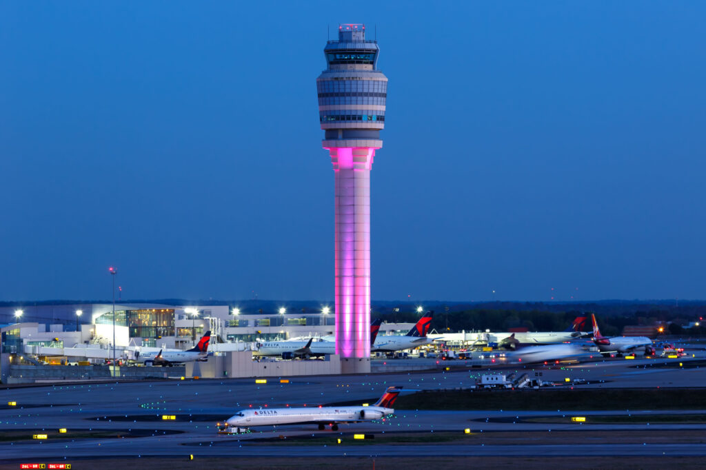 Tower at Atlanta Airport (ATL) in the United States.