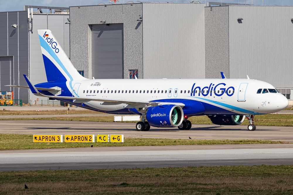 Hamburg,Finkenwerder,,Germany,-,Mar,11,,2020:,Indigo,Airbus,A320-271n