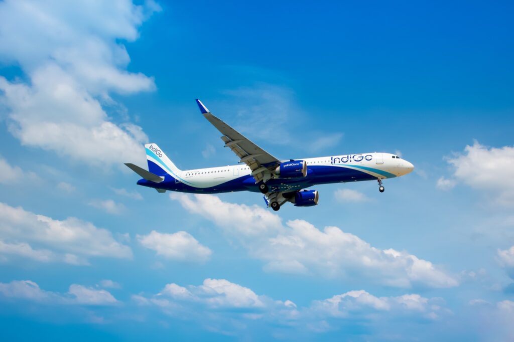 IndiGo Airbus A321neo landing at Phuket International Airport HKT IndiGo broke the record for the single largest aircraft order by ordering 500 Airbus A320neo family aircraft