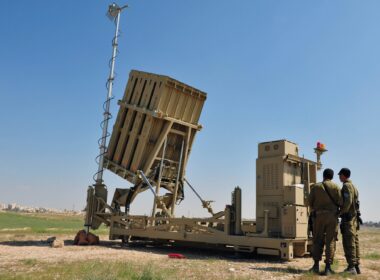 An Israeli missile defense system "Iron Dome"